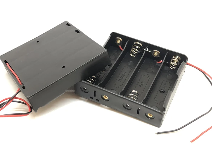 15pcs/lot MasterFire High Quality ABS 18650 Battery Holder Storage Box Case 4 Slots 4 x 18650 Batteries Cover With 6 Wire Leads