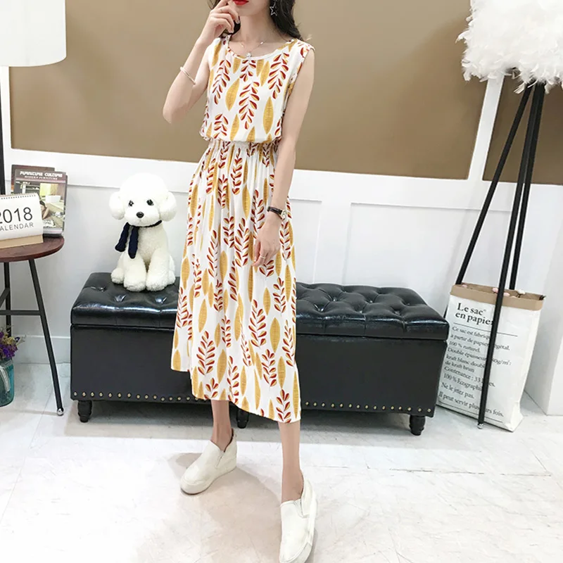 Cho Mùa Hè, Thời Trang Nữ Đi Biển Boho Váy Đầm Hoa Dài Thanh Lịch Đầm Nữ Không Tay Đầm Vestido KJ1007