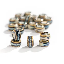 10#20pcs Vintage Small Ring Shape Kiln Color Ceramic Beads Handmade Materials Jewelry Accessories Making Bracelet #XN331