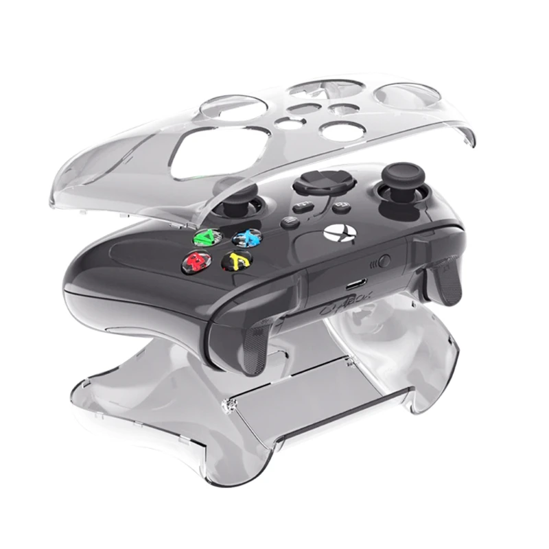 1PC custodia trasparente in cristallo trasparente custodia rigida per Controller custodia protettiva per Controller Xbox Series X.