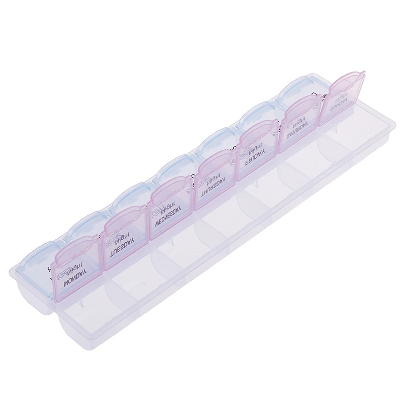 14 Grids 7 Days Weekly Pill Case Medicine Tablet Dispenser Organizer Pill Box Weekly Splitters Pill Storage Container