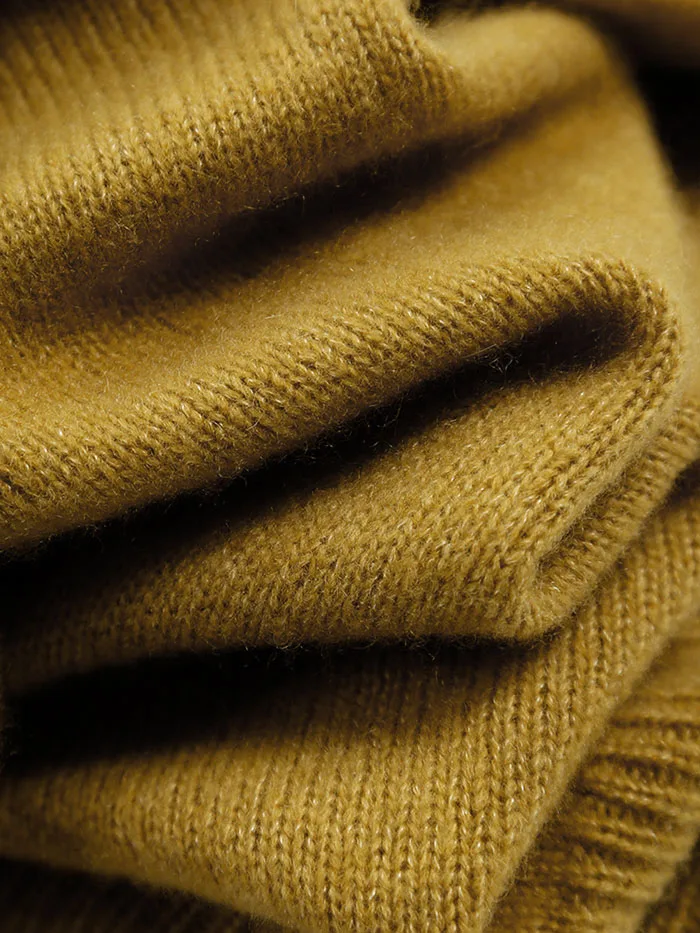 Autumn and winter Medium length Cashmere sweater Women\'s V-Neck Solid Cashmere Sweater Sweater Pullover Clothes
