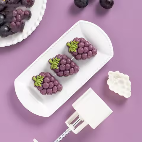 Plastic Mooncake Mold Grape Shape 3D Stamp Cookie Cutter Molds 25g Or 50g DIY Baking Accessories for Mid-Autumn Festival