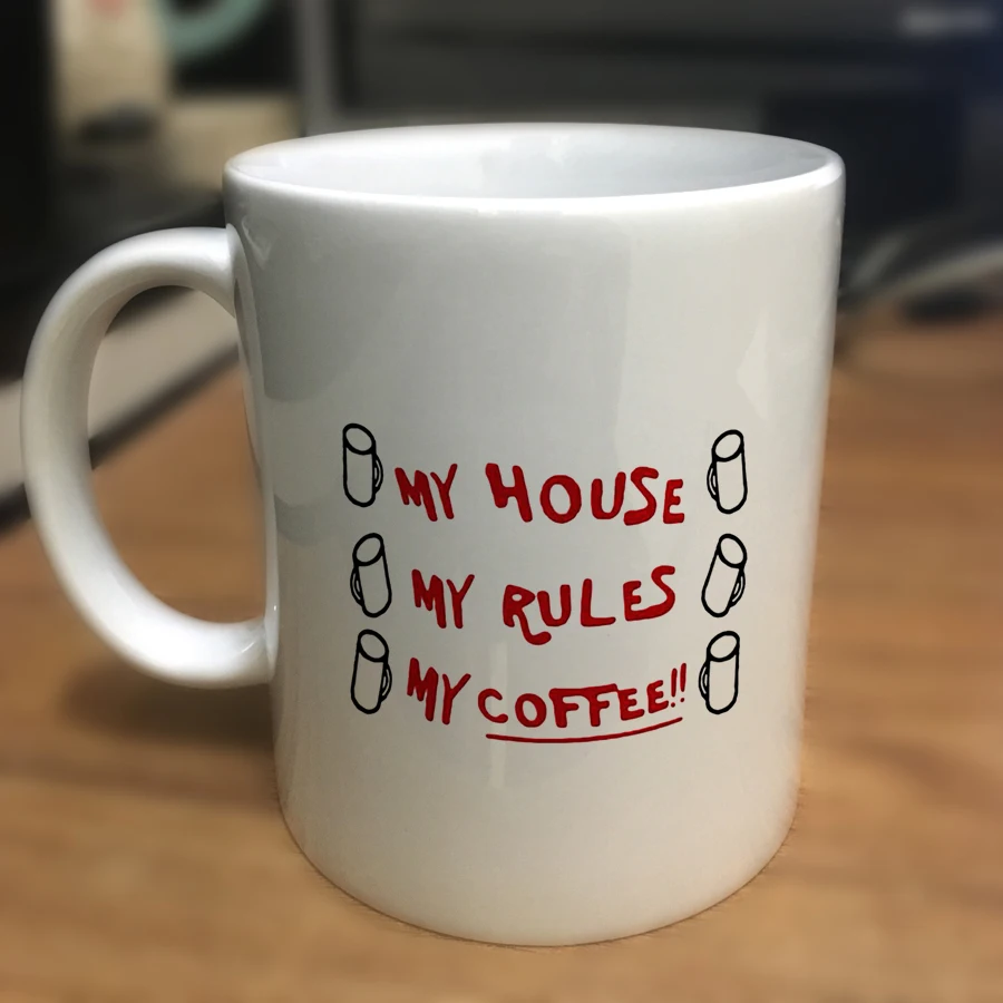 

2019 Knives Out My House Rules 110z Ceramic Christmas Gift Tea Milk coffee Cup Mug