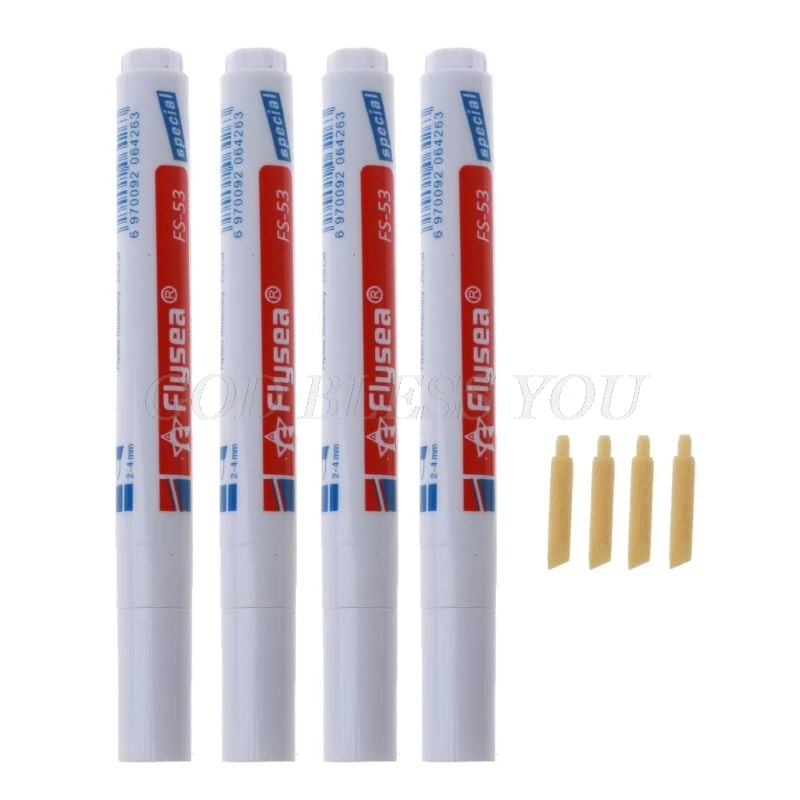 4Pcs Tile Grout Pen White Grout Renew Repair Marker with Replacement Nib Tip to Restore The Look of Tile Grout Lines Pen