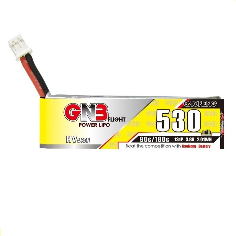 Gaoneng GNB 1S 3.8V HV LiPo Battery 530mAh MAX 180C With PH2.0 Plug For RC Quadrotor Airplane FPV Racing Drone Parts