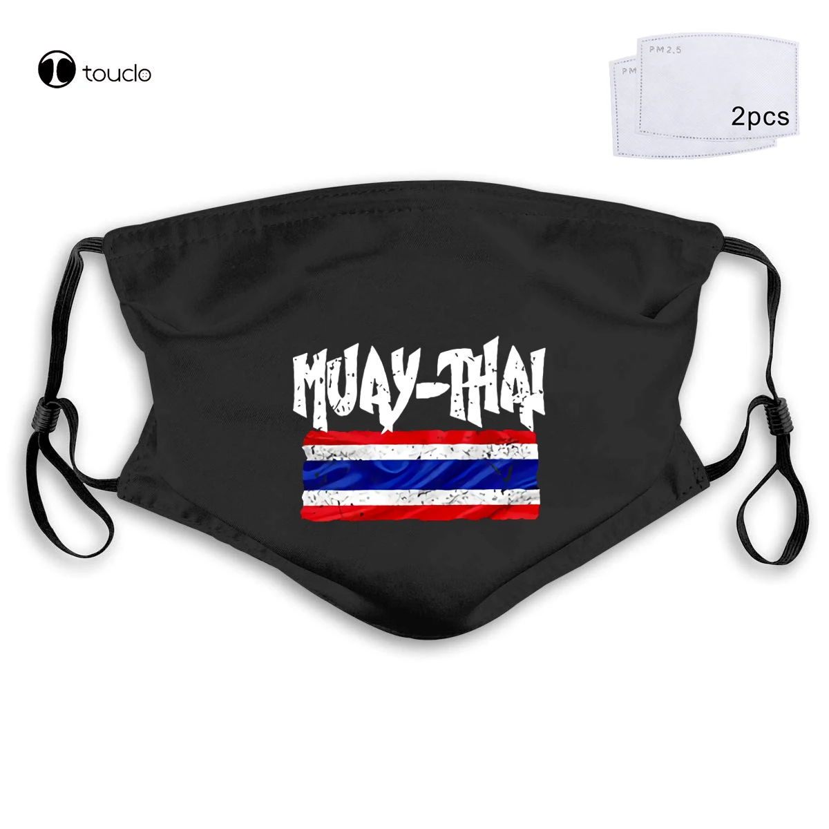 Muay Thai Thailand Vlag Mma Vechten Beest Karate Choke Bjj Gezichtsmasker Filter Pocket Doek Herbruikbare Wasbare