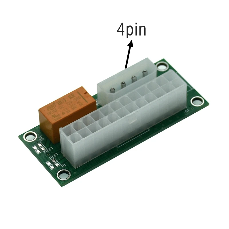 Add Dual PSU Power Supply Sync Adapter ATX 24Pin To 4pin SATA Molex Synchronous Connector Riser Cable Miner Mining Dropshipping