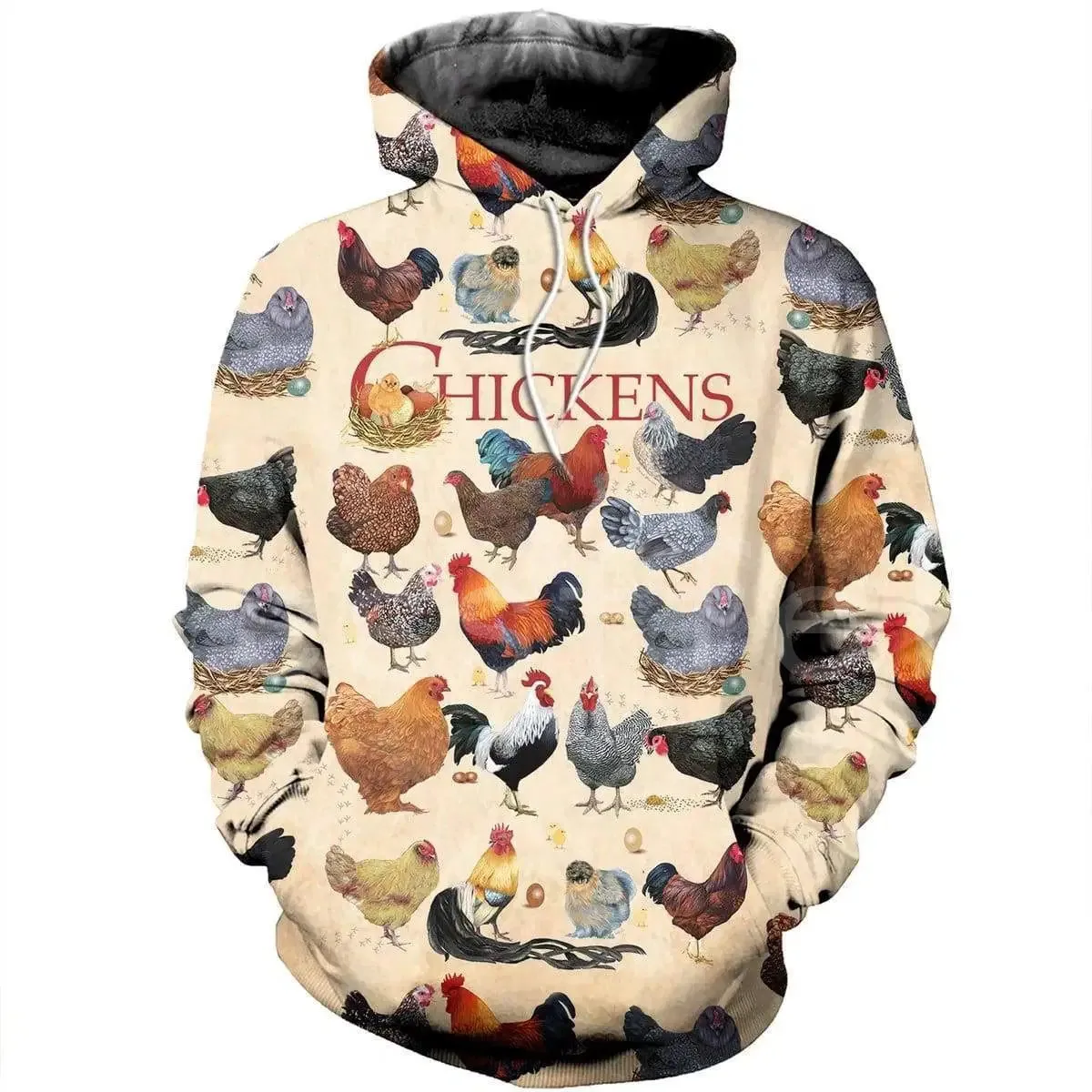 Tessffel Animal Symbol Chicken Rooster Funny Crewneck NewFashion Tracksuit Harajuku 3DPrint Zipper/Hoodies/Sweatshirts/Jacket C6