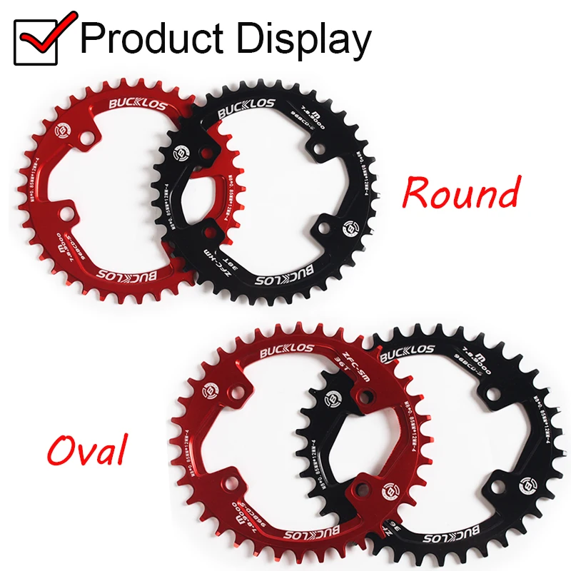BUCKLOS Asymmetry 96BCD-S Chainring  30T 32T 34T 36T 38T Bicycle Chainring Round Oval MTB Chainwheel  Mountain Bike Parts view 4