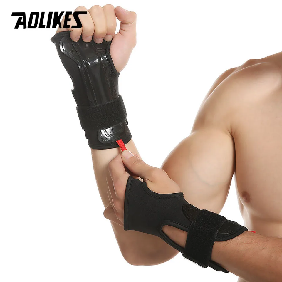 AOLIKES 1Pair Ski Wrist Support Gear Hand Protection Roller Palm Pads Protector Snowboard Skating Guard Men Women