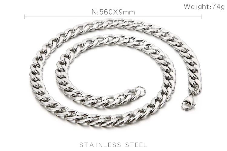 Kalen O-förmigen Kette Link Großhandel Einfache Retro Stil männer Edelstahl Zarte Halskette Schmuck – Detail 3