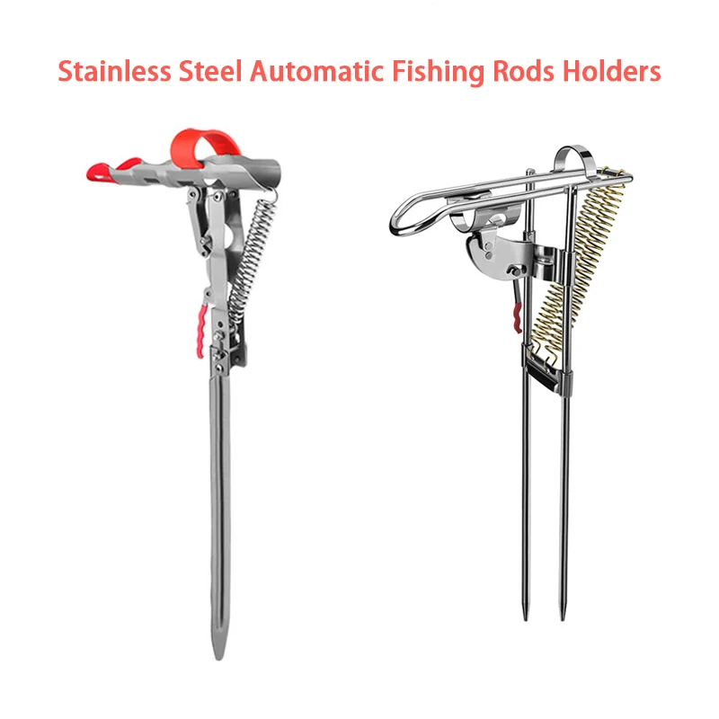 Stainless Steel Automatic Fishing Rods Holders Foldable Adjustable Sensitivity Strong Elasticity Springs Fishing Accessories