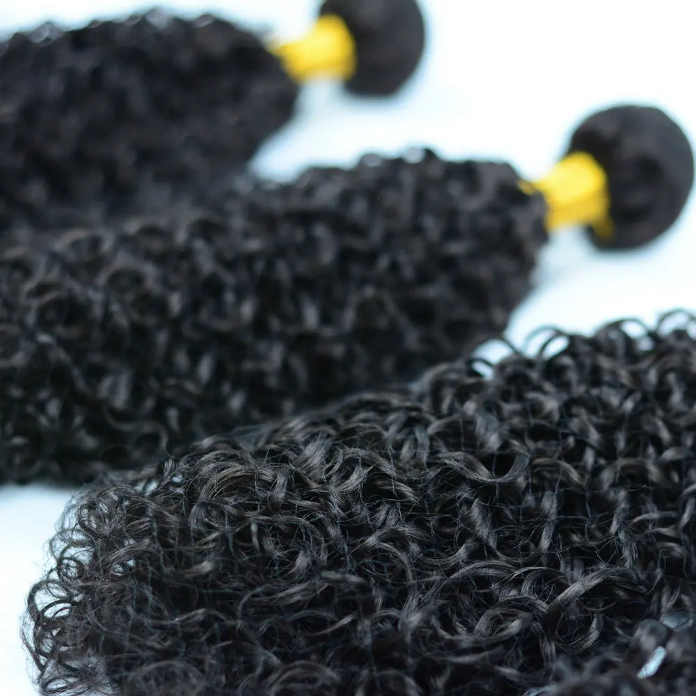 Adorable Synthetic hair Kinky Curly  100g 10-30inch  Heat Resistant Iron-able Woman Hair  Black Single Bundle American