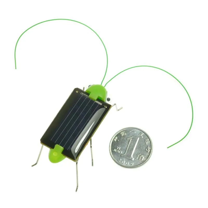 Wholesale Solar Grasshopper Insect Bug Moving Toy, Lovely funny Mini Solar toy  Insect Teaching Fun Gadget Toy Gift