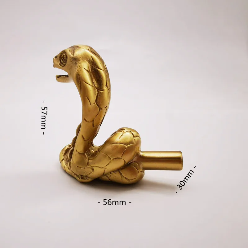 Snake King Solid Brass Handle Luxury Animal Shaped Gold Wardrobe Shoe Cabinet Door Pulls Drawer Knob Handles Hotel Furniture Diy