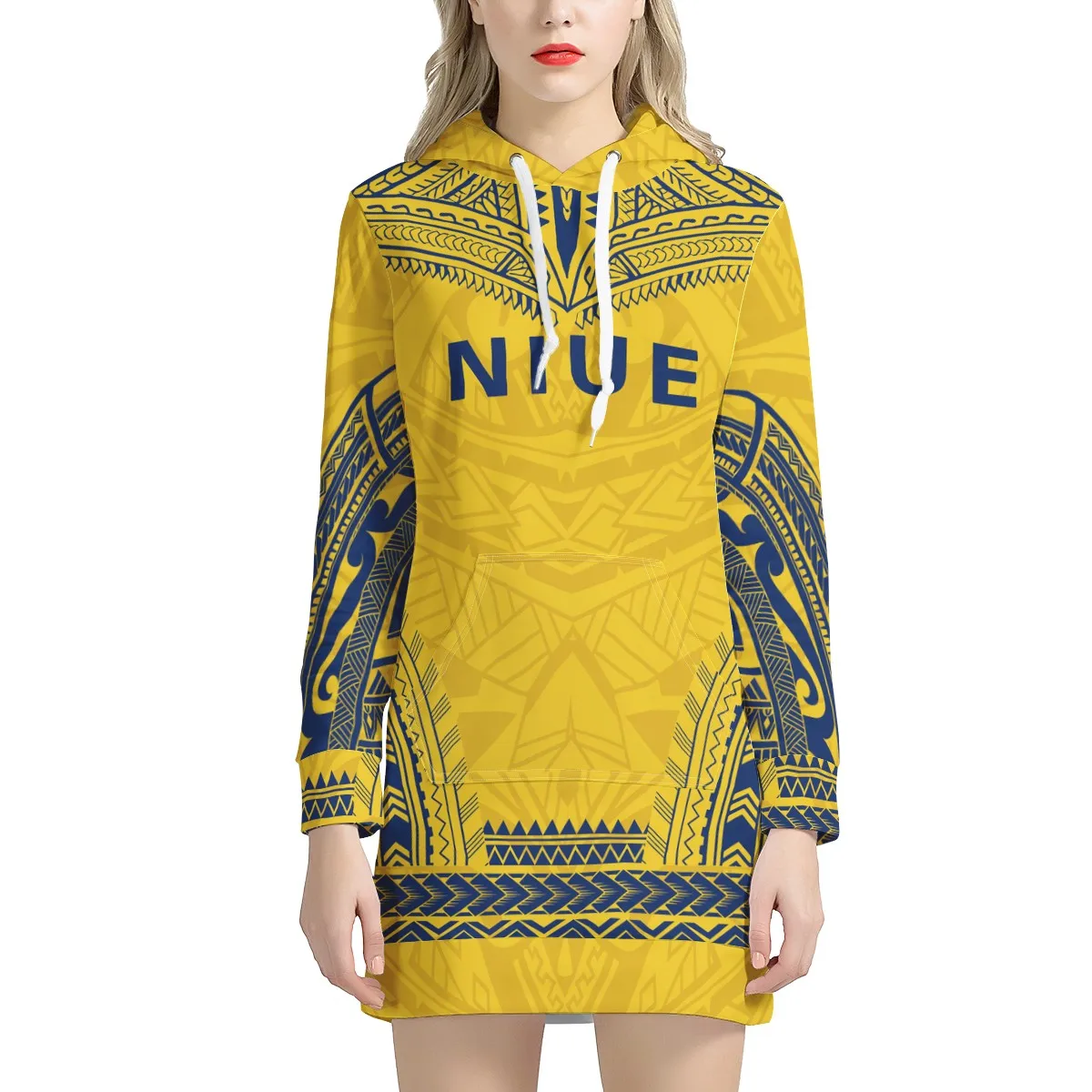 

Niue Islands Factory Price Polynesian Traditional Tribal Print Hoodies For Women Customized Sweatshirt Women Dresses