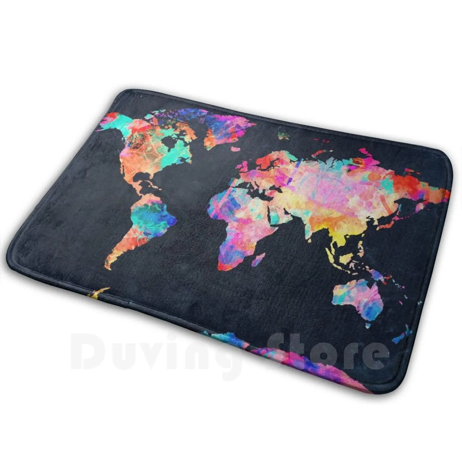 World Map Watercolor 2 Carpet Mat Rug Cushion Soft World Map Map Of The World Global Map Map Art Map Watercolor