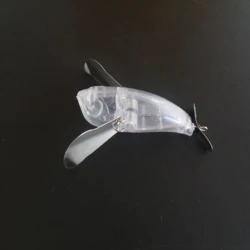 3pcs Unpainted fishing lure ABS popper 80mm 19g blank crank bait 8314# Free Eye