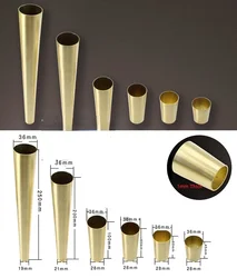 4Pcs/Lot Metal Brass Tip Cap For Mid-Century Modern Chinese Table Chair Seat Leg Feet Tapered