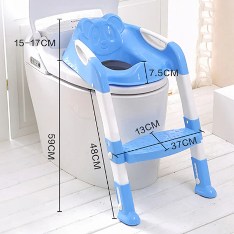 2 Colors Folding Baby Potty Infant Kids Toilet Training Seat with Adjustable Ladder Portable Urinal Potty Training Seat Children