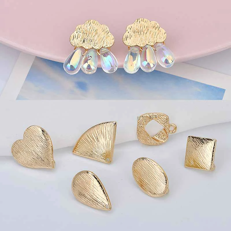 

DIY hand accessories alloy hanging hang open after hanging earrings, love clouds, Oval Earrings Ear Acupuncture materials