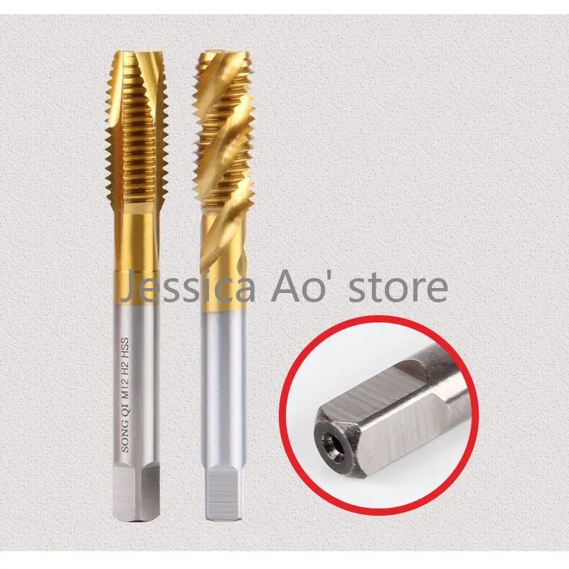 M2-20 6542 HSS titanio placcato rubinetto speciale per vite in acciaio inox maschiatura metallo utensili a vite punta della macchina rubinetto a spirale scanalatura