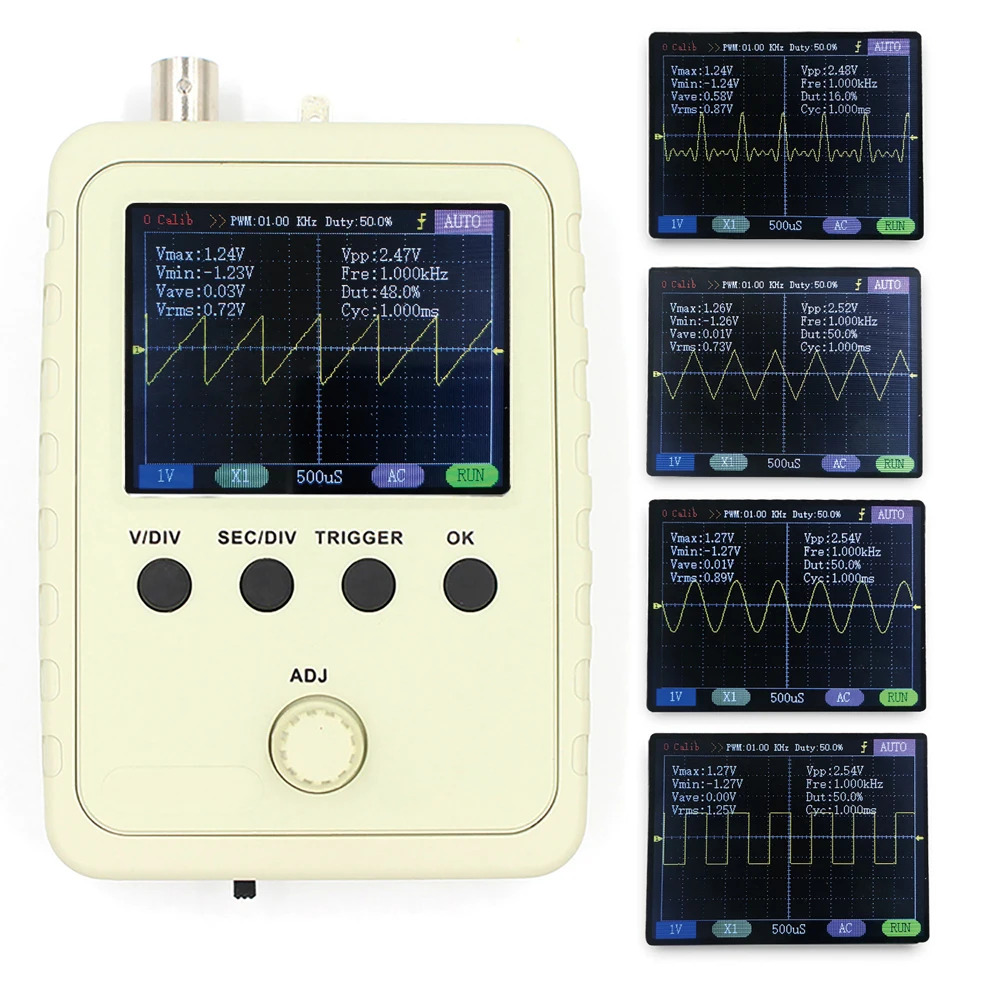 ประกอบ15001K ดิจิตอล Oscilloscope กับกรณีกล่อง80KHz PWM Dropshipping