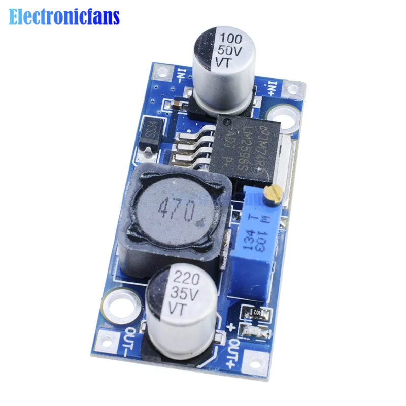 DC-DC Step Down Buck Converter Module LM2596 3.2V-40V To 1.25V-35V Adjustable Power Voltage Regulator 43x21x14mm High Efficiency