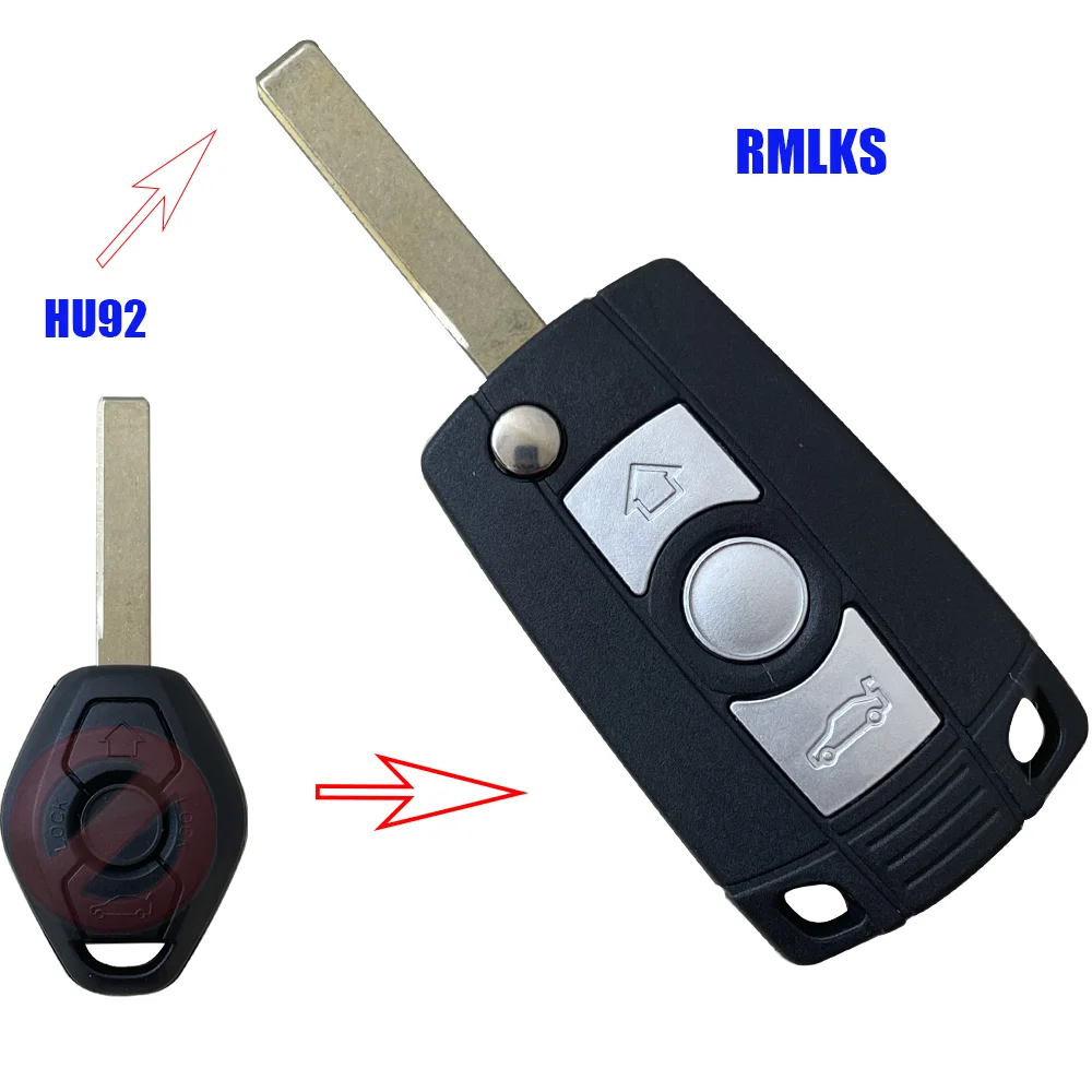 3 przyciski zdalnego kluczyk Flip Fob zaktualizowane Case dla BMW E36 E38 E39 E46 E53 E60 E61 E63 E64 1/3/5/7 serii X3 X5 Z3 Z4