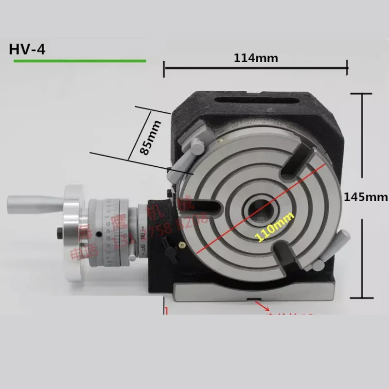 Rotary Table 4/5/6inch Horizontal Vertical Rotary Table 4-Slot Rotary Table for Milling Machine MT-2 Rotary Table for Milling.