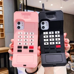 Klasyczne etui na telefon 3D do iPhone'a 16 15 Pro Max 14 13 12 11 XR X 8 7 Plus Telefon w stylu retro Miękki silikon Zabawny Funda