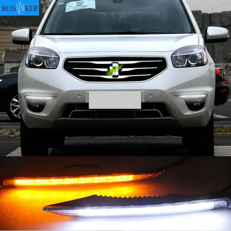 

for Renault koleos 2011 2012 2013 2014 fog lights headlight LED DRL daytime running lights headlights fog light cover Fog lamps