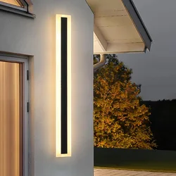 Luces al aire libre Impermeable Moderno Minimalista IP65 LED Corredor Porche Luces decorativas para jardín Villa Postes para puertas Jardín Balcón Luces de pared Tira de iluminación Iluminación de pared Luz natural