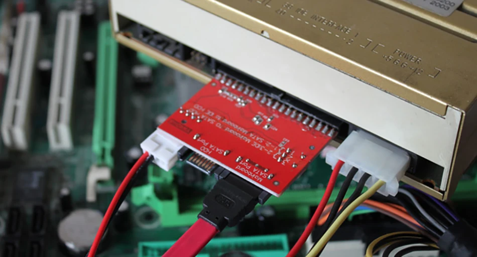 OULLX 2-in-1 IDE zu SATA / SATA zu IDE Adapter Konverter 3,5' 40-Pin für DVD CD HDD Bidirektionale Übertragung für PC Datenkabel – Detail 3