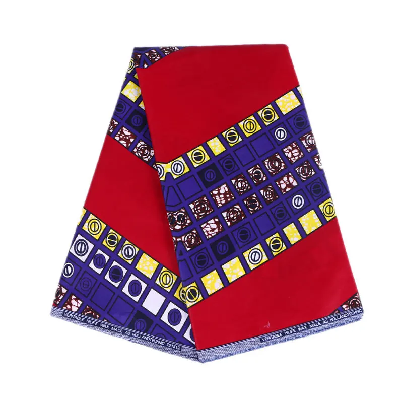 

2019 Newest Fashion African Red Print Wax Fabric Ankara Veritable Guarantee Real Wax
