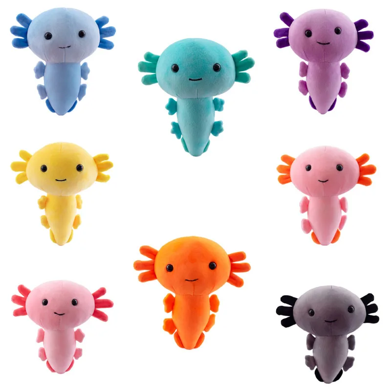 

20cm Kawaii Axolotl Plush Toy Cute Cartoon Animal Stuffed Plushie Doll Room Decor Kids Birthday Christmas Halloween Gifts