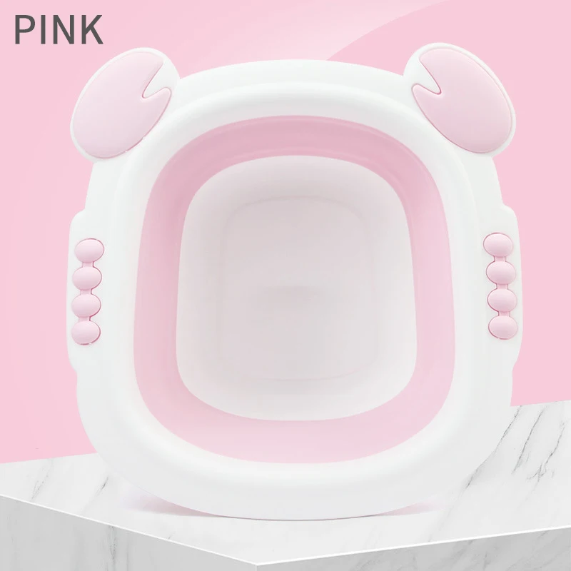 Baby Newborn Folding Washbasin Baby Ass Wash Portable Baby Washing Basin Plastic Shatter Proof Bathtub Face Foot Washbasin