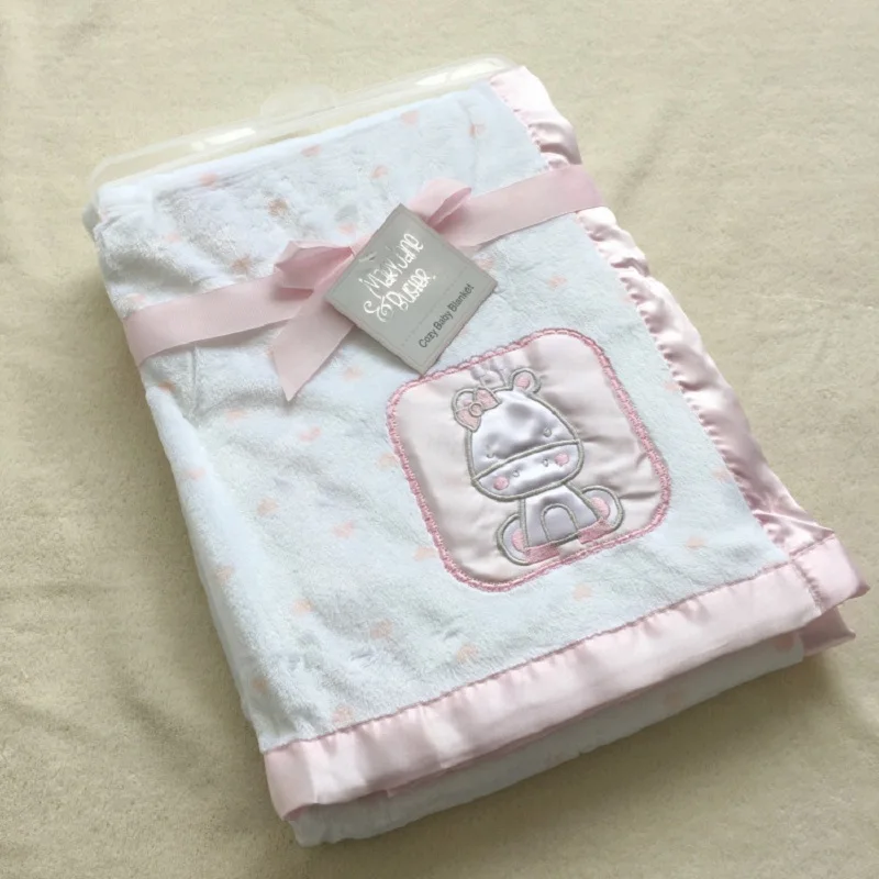 Baby Blanket Newborn Baby Swaddle Wrap Thermal Soft Fleece Winter Baby Bedding Cover Receiving Crib Quilt Baby Stroller Blanket