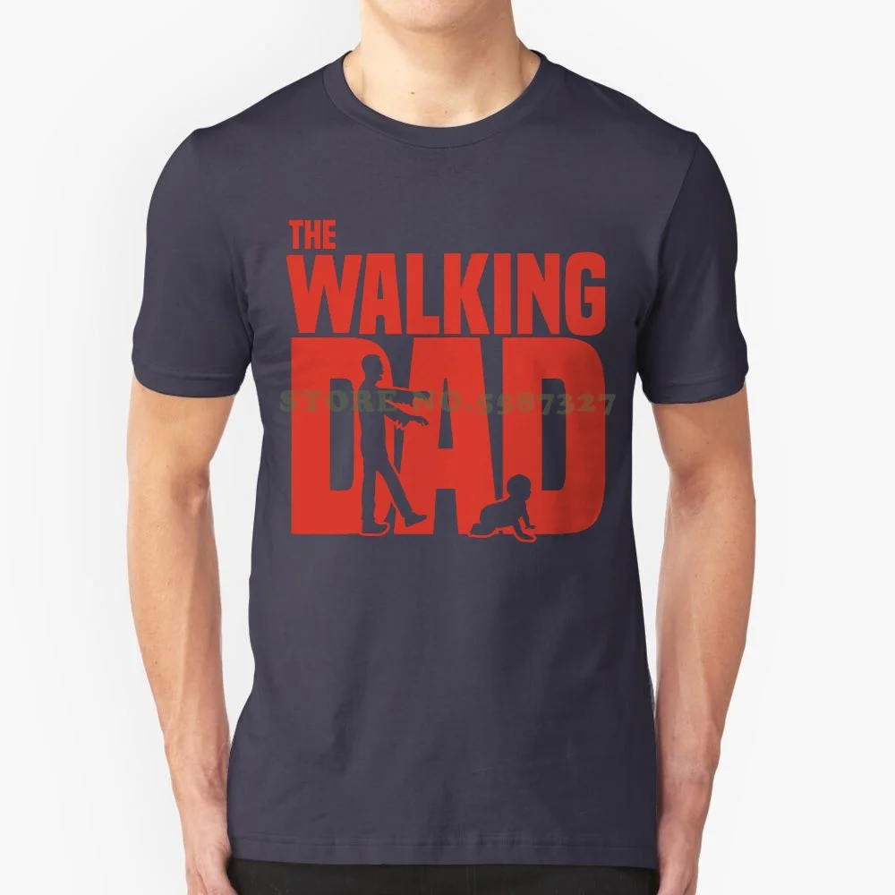 Streetwear Funny Print Clothing Hip-Tope Mans T Shirt Tops Tees Dicky Ticker The Walking Dad T Shirt Dead