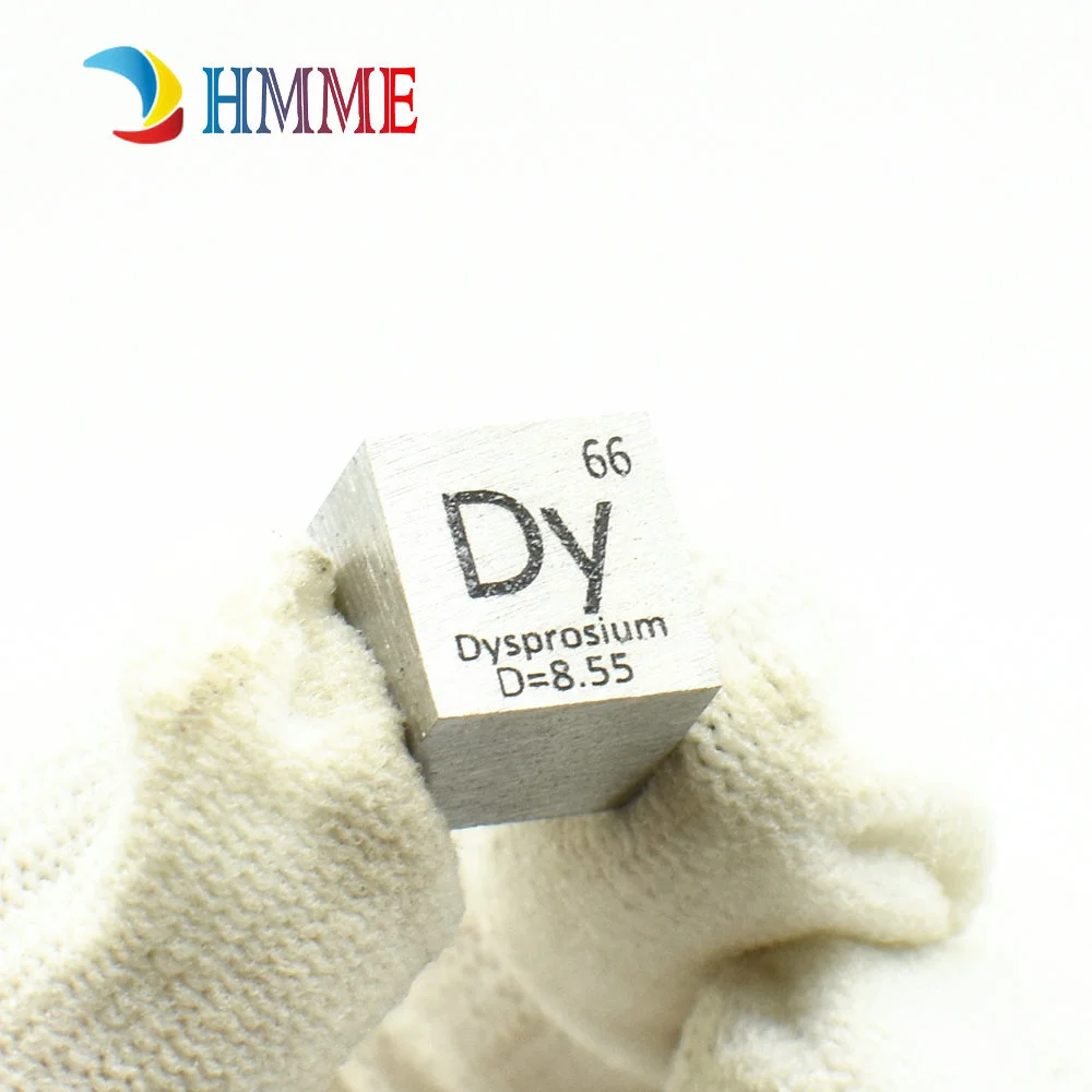 Dysprosium Dy Cube 99.9% High Purity 10mm 8.6g Carved Element Periodic Table Block for Collection or Display