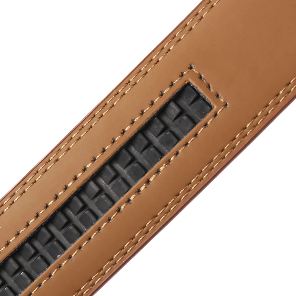 3.5cm New Luxury No Buckle Belt Brand Belt Men High Quality Male Genuine Real Leather Strap ForJeans Men\'s Belt Designer