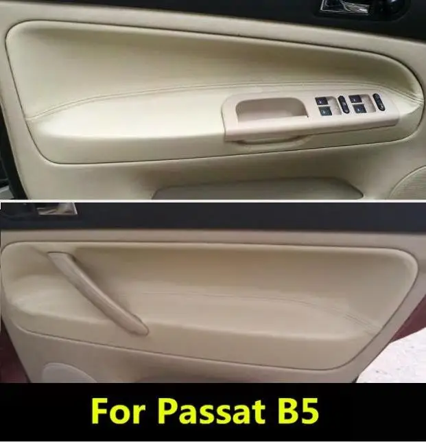 Microfiber Door Panel Armrest Leather Protective Cover For Volkswagen Passat B5 car accessories interior with Mount Fittings