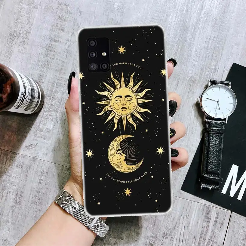 Czarownice księżycowe Tarot tajemnicze etui na telefon Samsung Galaxy A51 A71 A41 A31 A21S A11 A01 A70 A50 A40 A30S A20S A20S A10S A6