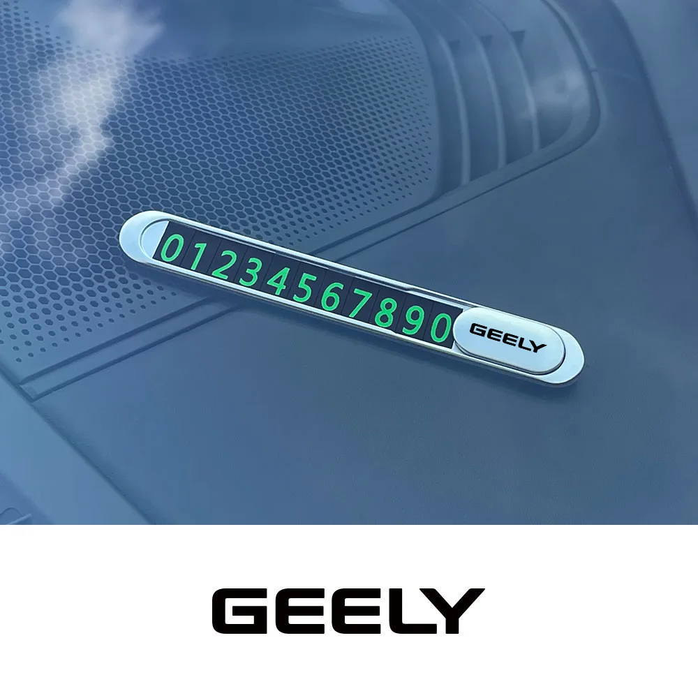 Car Temporary Parking Card Decals For GEELY Coolray Aktie Tugella Atlas GC6 GC9 LC EMGRAND X7 EC7 EC8 CK2 CK3 Boyue Accessories