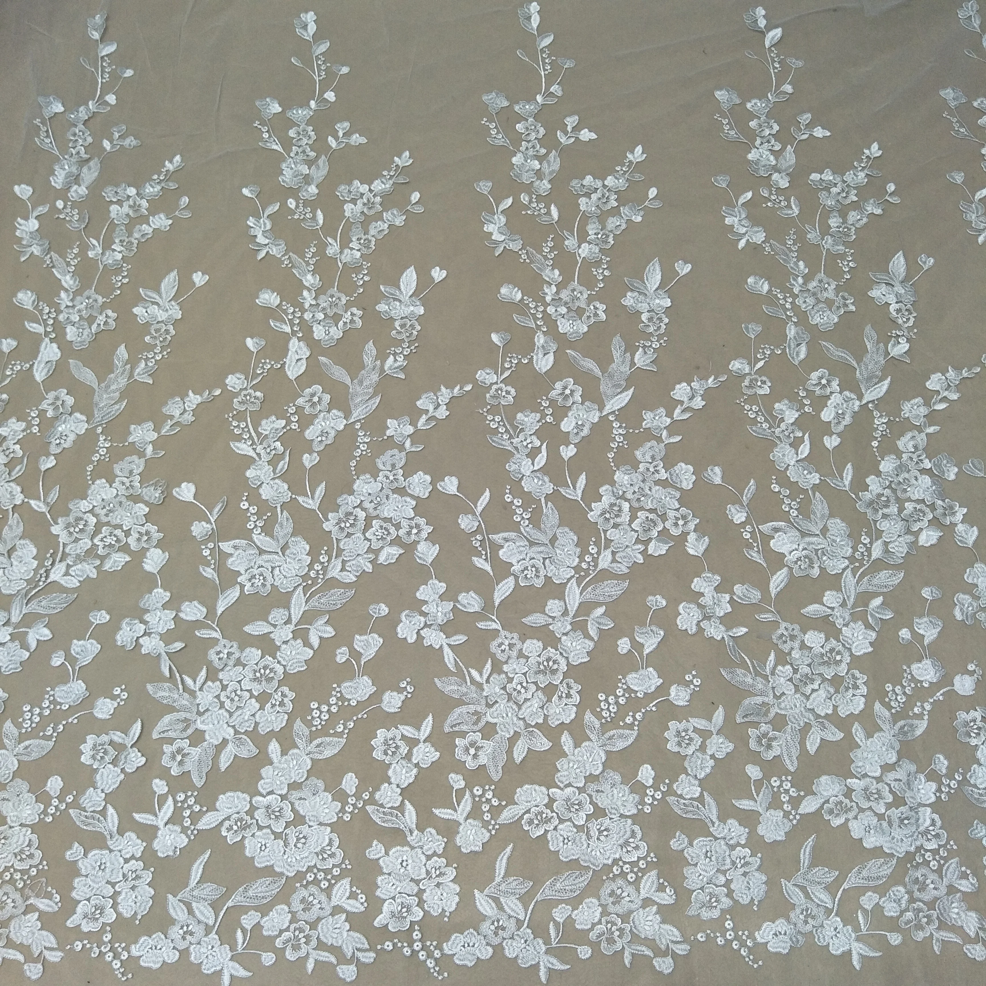 Wedding gown dress lace fabric bridal lace fabric higher quality lace fabric bridal lace farbic sell by yard