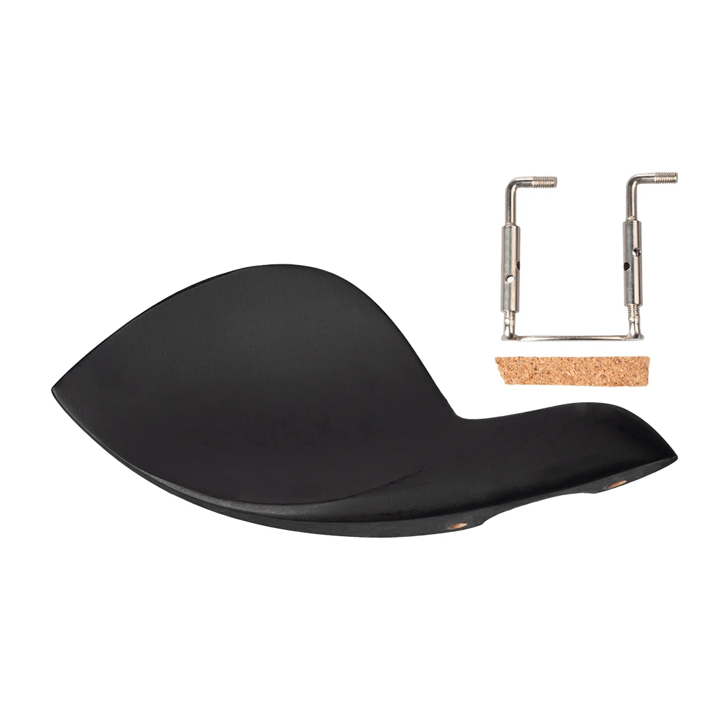 

1/2 Dyed Black Wood Violin Chinrest With Standard Bracket Chinrest W/ Screw And Bracket For 1/2 Violin