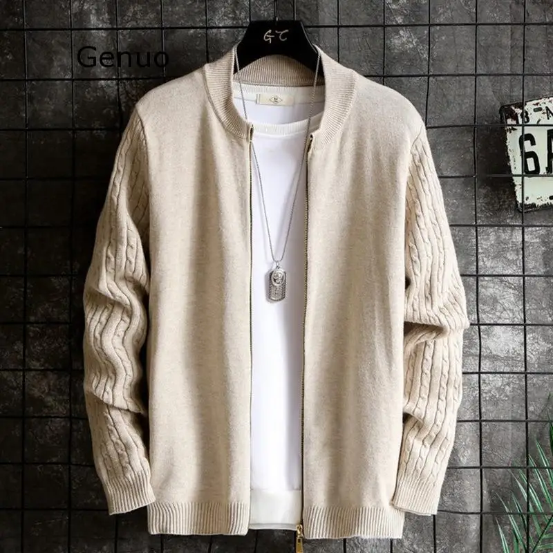 

New Fashion Oversize Men's Sweater 2020 Sweater For Men Sweater Casual Winter Cold Warm Cardigan Men Sweater Solid Colo