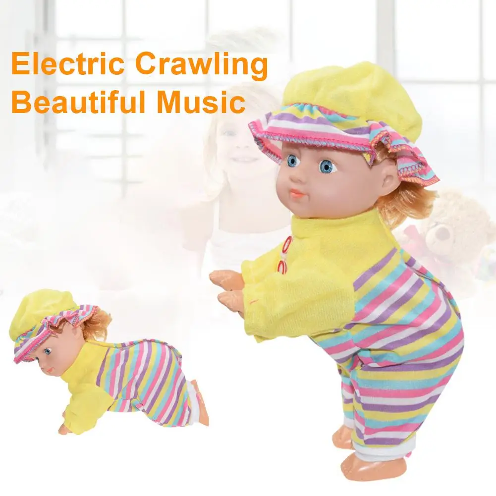 

High Quality Cute Fashion Baby Interactive Doll Electric Funny Crawling Doll With Music Toy Gift For Children Toddlers