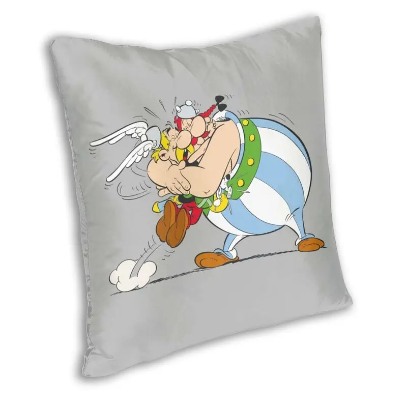 Asterix And Obelix Cushion Cover Sofa Home Decorative French Comic Square Pillow Cover 45x45